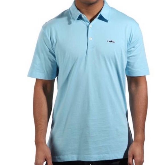 Patagonia Other - Patagonia Men’s Fitz Roy Trout Organic Cotton Polo Shirt – Bay Blue – Size Small
